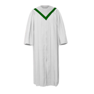 V-neckline White Luxoria Choir Robe