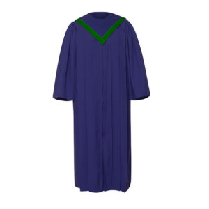 V-neckline Navy Blue Luxoria Choir Robe