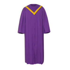 V-neckline Purple Luxoria Choir Robe