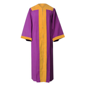 Choir Robes – Fluted Sleeves With Contrast Panel In Purple