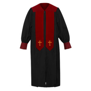 Classic Choir Robe Gathered Sleeves In Black