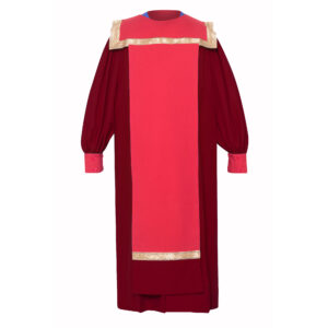 Ribbon-Embellished Choir Robe Maroon Red