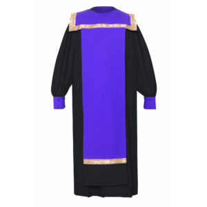 Ribbon-embellished choir robe Black