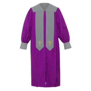 Classic Choir Robe Gathered Sleeves In Purple