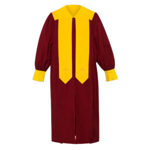 Classic Choir Robe Gathered Sleeves In Maroon Red