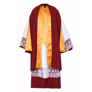 Roman – Style Mantelleta In Maroon Red