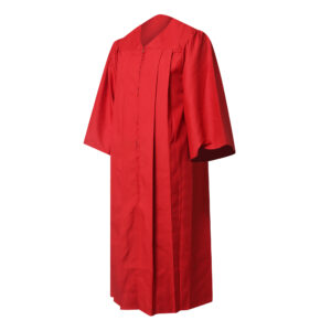 Economy Scarlet Red Graduation Gown and Elasticated Cap