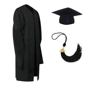 UK & AUS ECONOMY MA Cap Gown & Tassel | Gathered Back And Shoulder